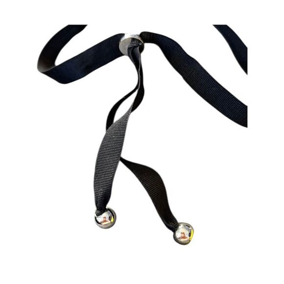 Les Interchangeables Adjustable Swarovski Crystal Choker with Black Stretch Ribb - Picture 7 of 8